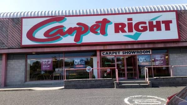 Carpetright showroom exterior, where our UK flooring experience began